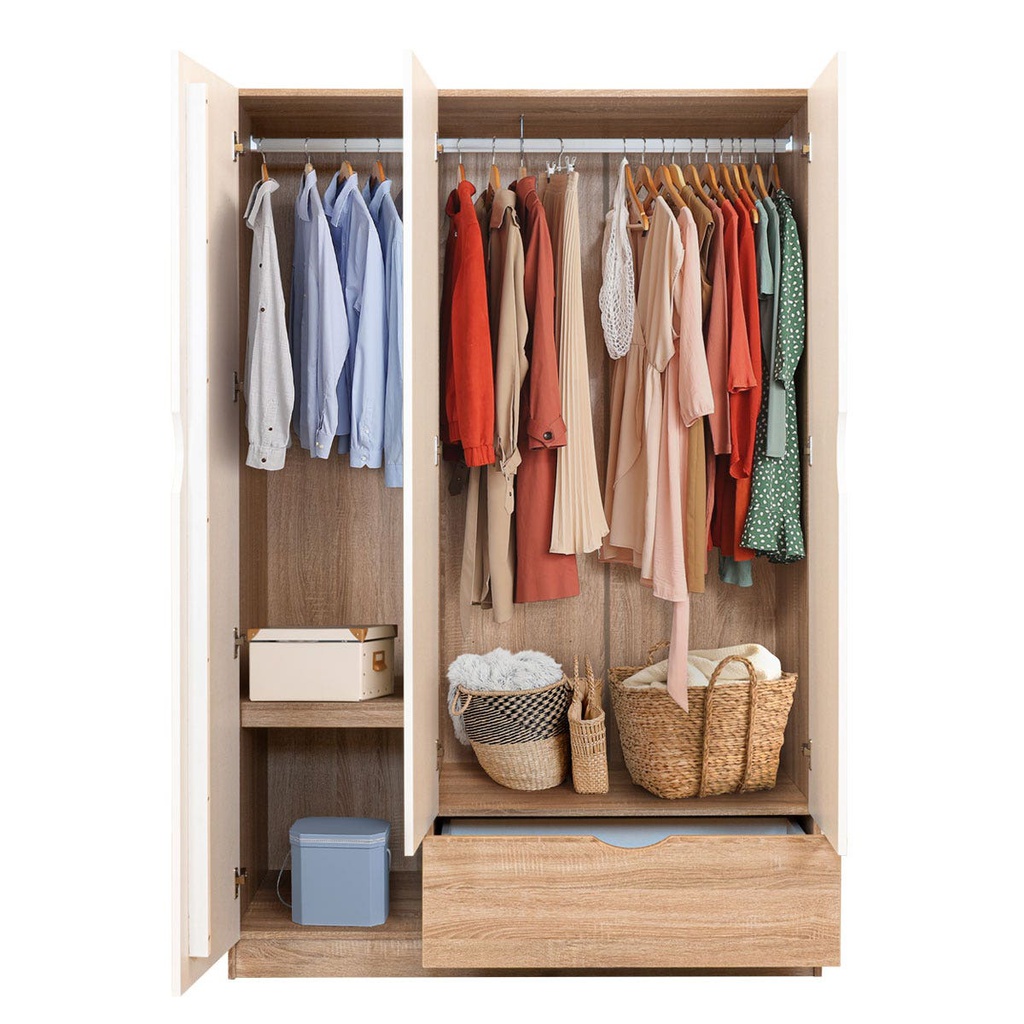 Havin Wardrobe - Solid oak/White