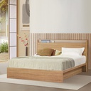 Looms Kyoto Bed 6ft - Solid Oak/White