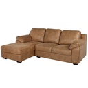 Muto Sofa Left Corner-Brown/Leather
