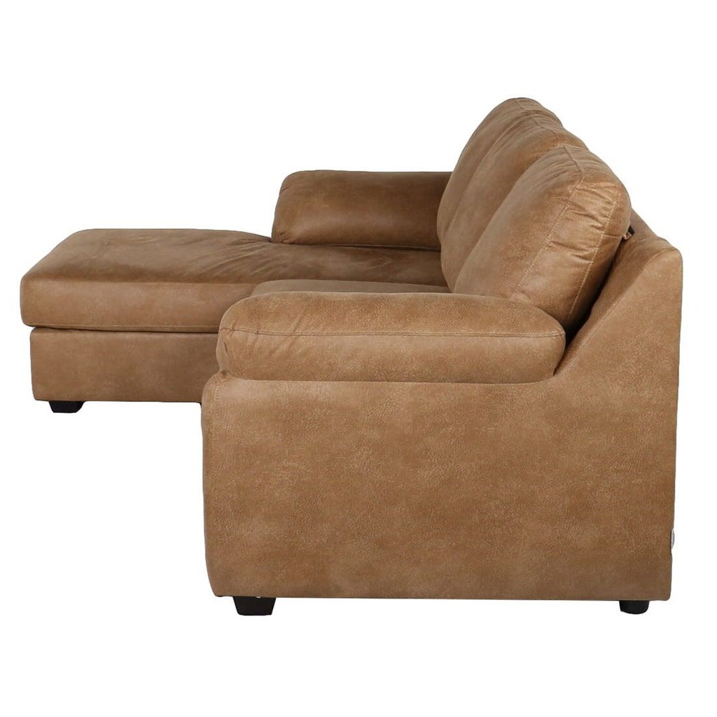 Muto Sofa Left Corner-Brown/Leather