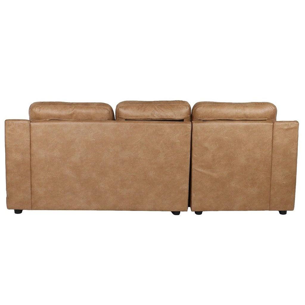 Muto Sofa Left Corner-Brown/Leather