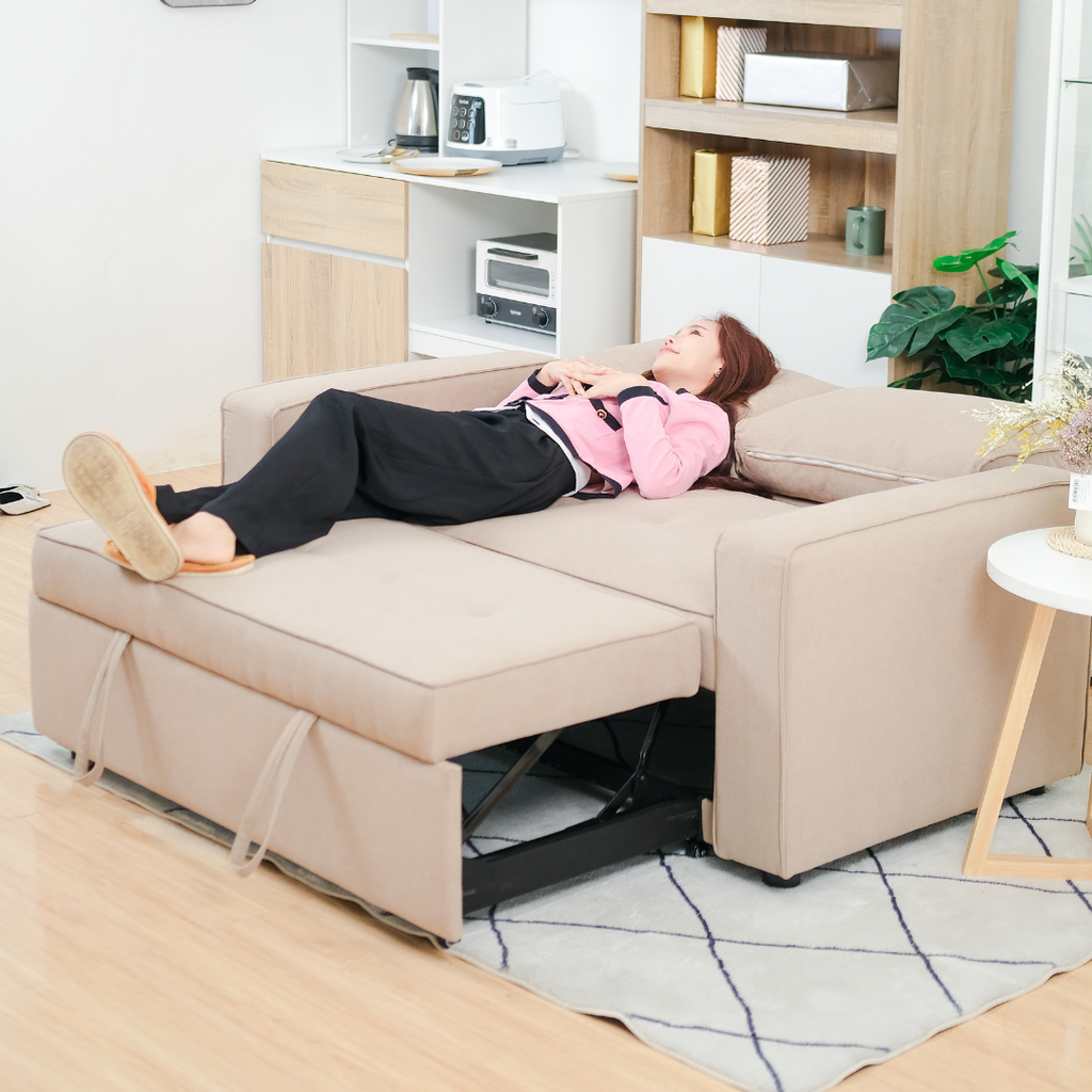 Razino Sofa Bed-Light Brown