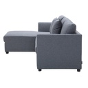 Riki Sofa-Left Corner-Grey Fabric