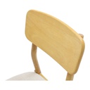 Galatia-B Dining Chair-Natural Oak/Cream Fabric