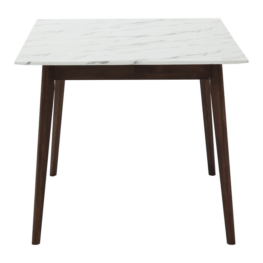 Bari Dining Table 150cm White Stone Pattern/Dark Wood