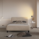 Giffer Bed 5ft-Cream Fabric