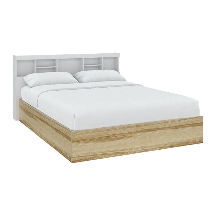 Molly Queen Bed - BW5/H - Lindberg Oak/White