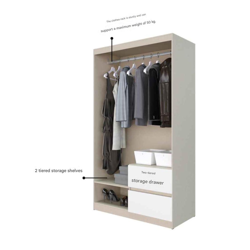 Hollyn Wardrobe WFT120-Ivory/Linen White
