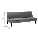 Monick Sofa Bed - Black Leg - Grey Fabric
