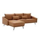 Syrup Sofa - Left Corner - Brown Leather