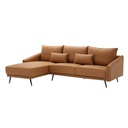 Syrup Sofa - Left Corner - Brown Leather