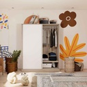 Prema Wardrobe WS160-Solid Oak/White