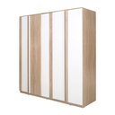 Caden-B Wardrobe 200cm - Solid Oak/white