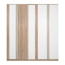 Caden-B Wardrobe 200cm - Solid Oak/white
