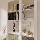 KC-Play /Jobio Tall Cabinet CT80-DE02/White/Clear Glass