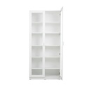 KC-Play /Jobio Tall Cabinet CT80-DE02/White/Clear Glass