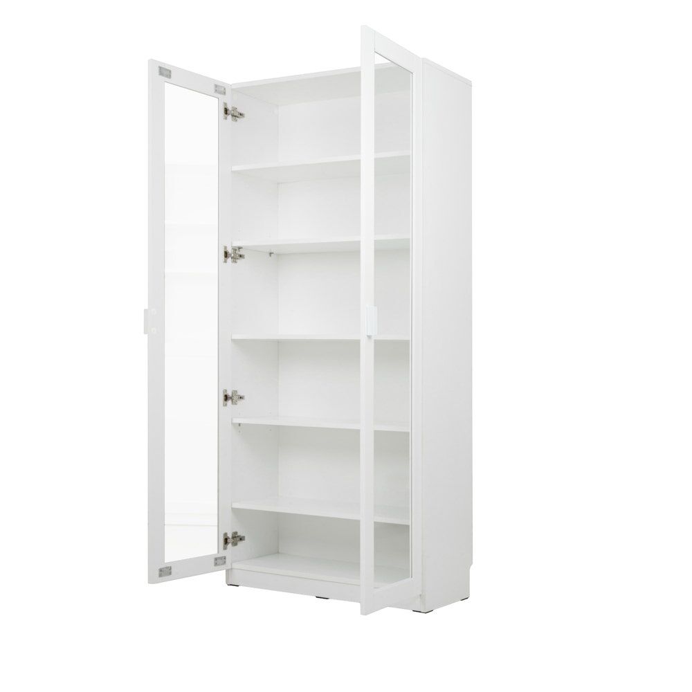 KC-Play /Jobio Tall Cabinet CT80-DE02/White/Clear Glass