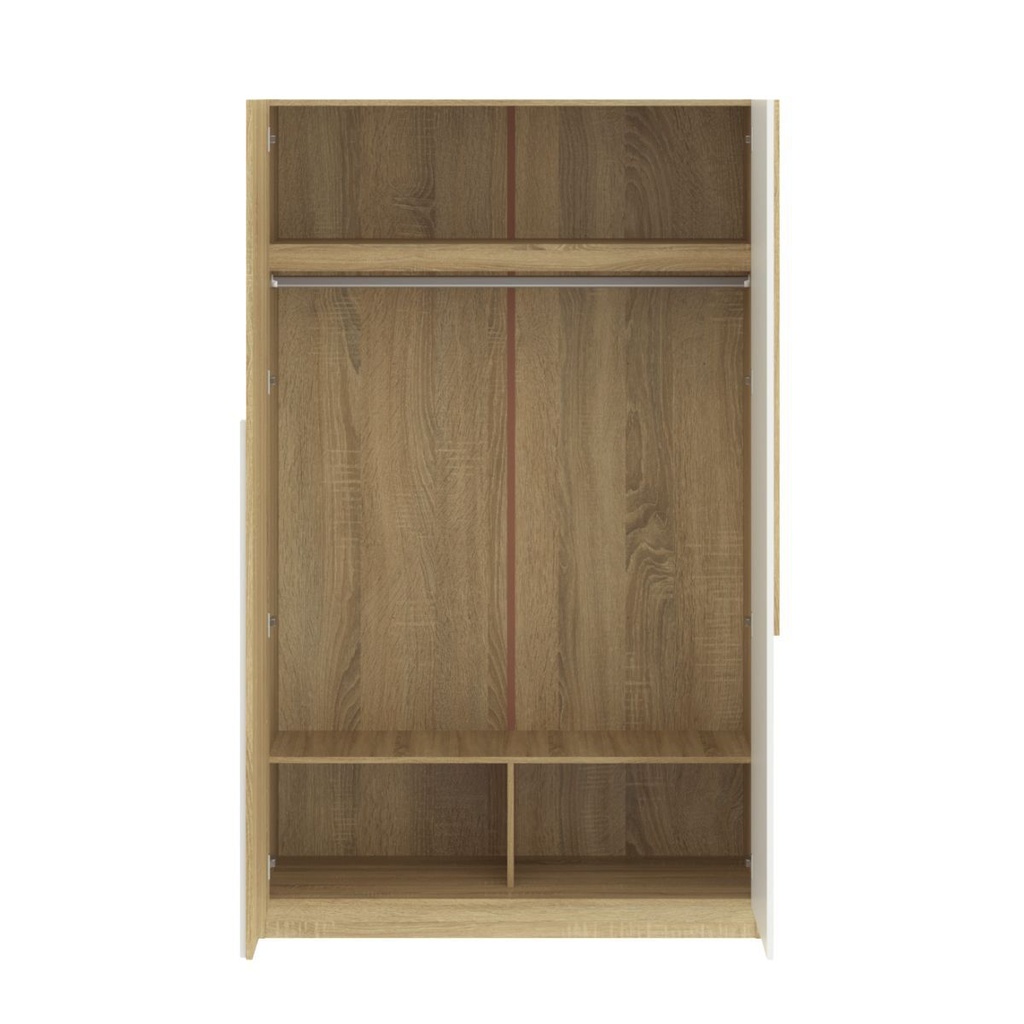 Go/Hoshino Wardrobe-WO160/Solid Oak/White