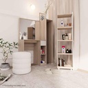 Philana Dressing Table DT100/Solid Oak/White