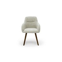 Woopie Chair/Natural Wood Color Steel/Cream Fabric