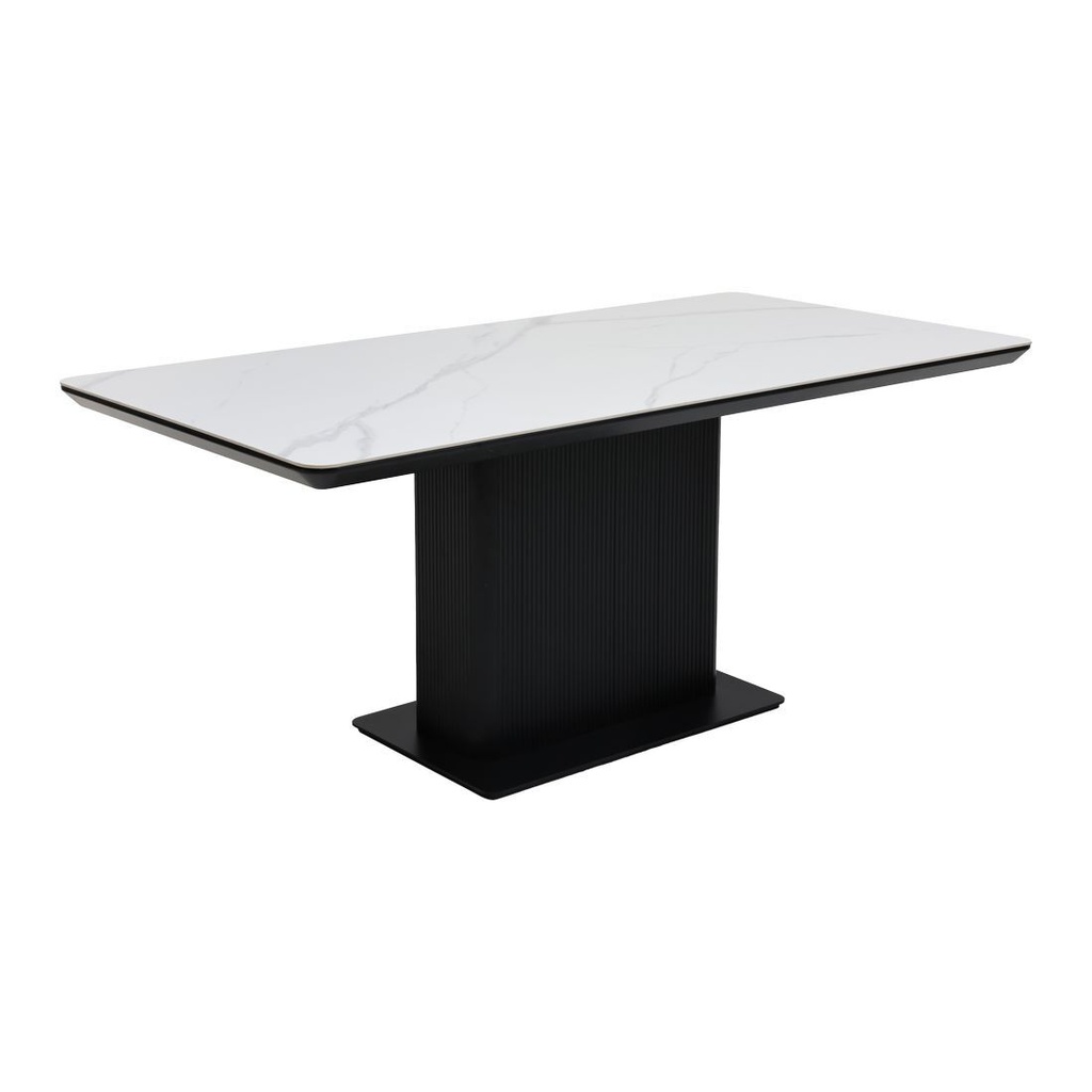 Canbelia Dining Table A180/Black/White Stone Ceramic