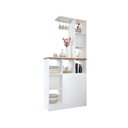 Ku/Burgess Tall Counter 90/White/Solid Oak- L/R