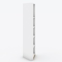 KC-Play/Dune Corner Tall Cabinet 63/White/Lindberg Oak