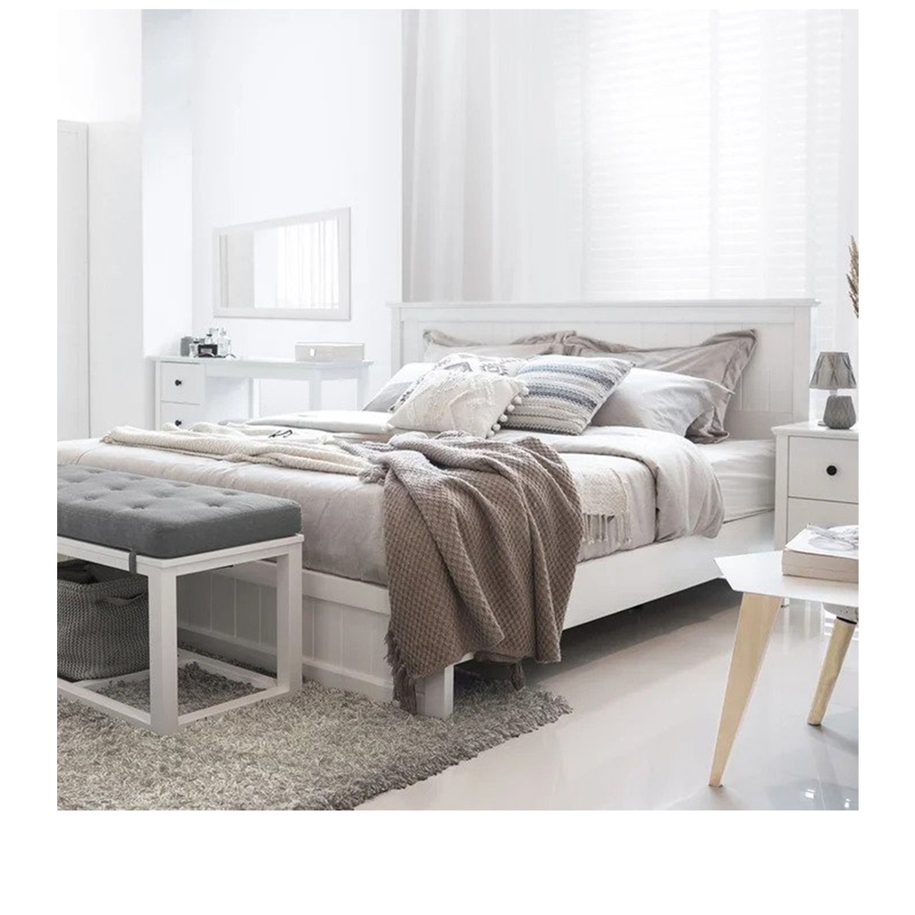 Moneta-F Bed 5ft - White