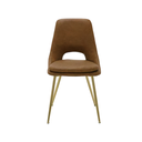 Sinnara Chair - SY-53007 - Gold Steel - SL Brown
