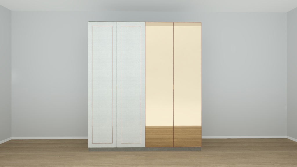 Wardrobe Plus -I@H_250000232:DA-Pink Gold/IVO/TW/Grey,Door:Pink/WH Pearl/Gold MIR