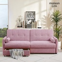 Corte Sofa Bed 2Seater - Black Leg/Pink Fabric