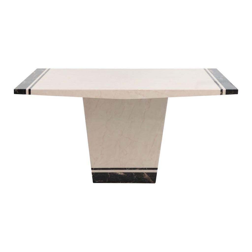 Famira #2 Dining table/Cream Stone #764/Brown Stone