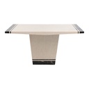 Famira #2 Dining table/Cream Stone #764/Brown Stone