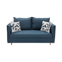 Raemon Sofa 2 Seater/Dark Blue MJ/White Printed Pattern