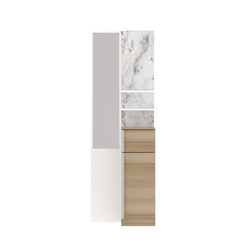 [19141615] Marzera Standing Dressing  Table  60cm Wide - Carrara/Lindberg Oak